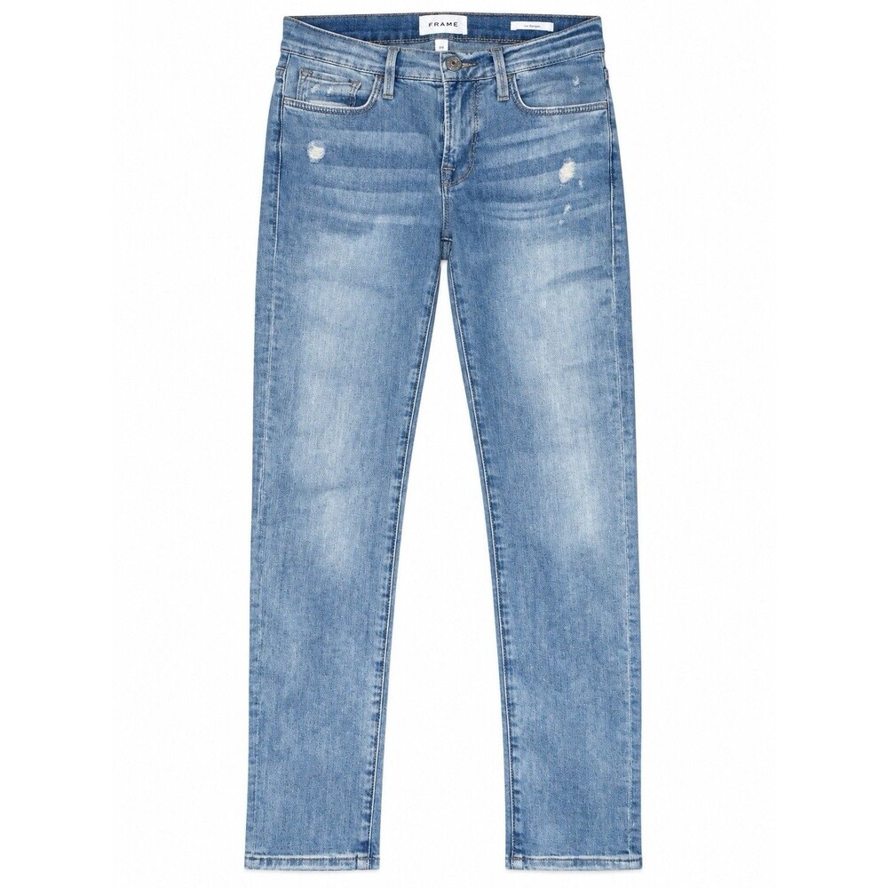 FRAME Le Garçon Slim Boyfriend Jeans 25 Blue Denim Mid Rise